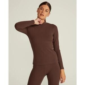 Women’s Bylt Basics Ribbed Mock Neck Lock Sleeve Shirt - Size Large - Fall Basic